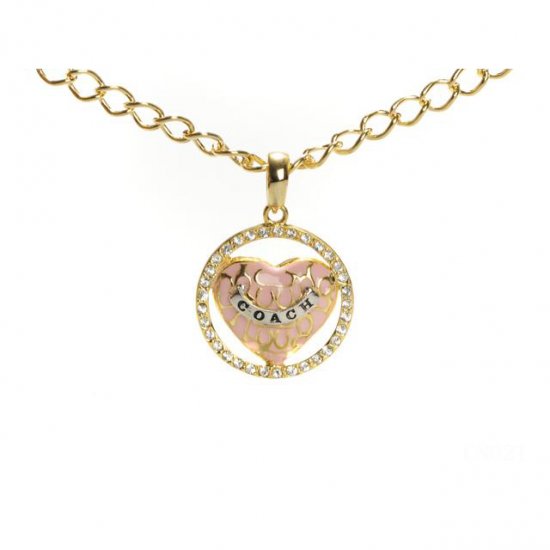 Coach Logo Heart Gold Necklaces CYM | Women